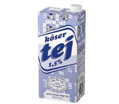 Kóser UHT Tej, 1.5%, 1 liter, kiszállításra